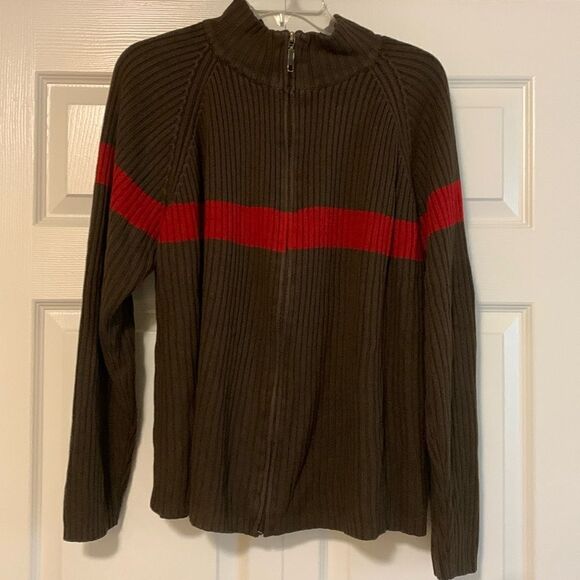 ARIZONA JEAN COMPANY, sweater, full zippered length, large, good cond - Picture 1 of 10